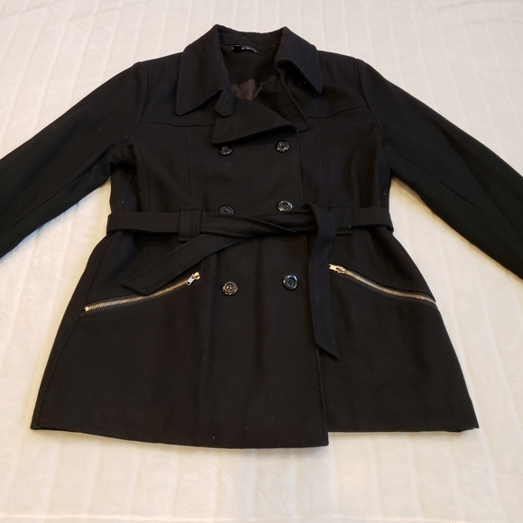 Classic Wool Blend Pea Coat - Picture 2 of 10